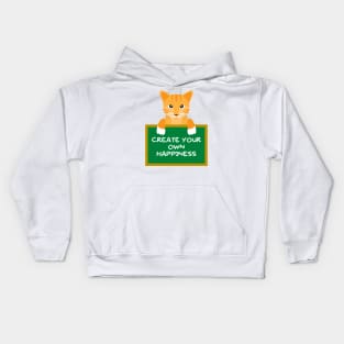 Advice Cat - Create Your Own Happiness Kids Hoodie